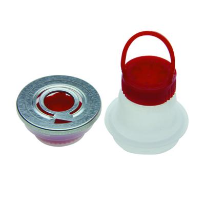 China Non Spill 42mm Plastic Red Cap With Metal Ring For Dozzy Oil And Gas Hot Sale In Nigeria Market for sale