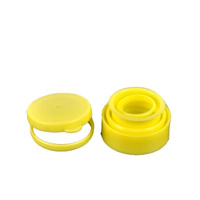 China Non Spill 28mm Soy Sauce Bottle Cap_Vinegar Plastic Cap With Safety Seals for sale