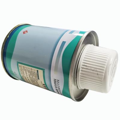 China 100ML PVC chemical glue tin box and glue box with plastic SCREW BRUSH for sale