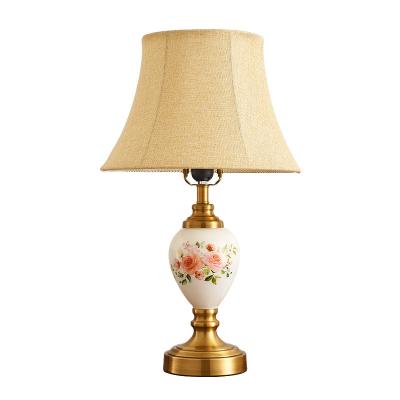 China Traditional resin table lamp handmade glass desk lamp for living room bedroom bedside lamp for sale