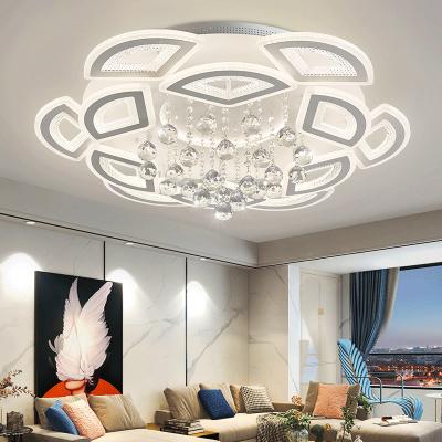 China Modern Smart Modern Outdoor Led Ceiling Light Bedroom Living Room Ceiling Lamp Single Body With Crystal for sale