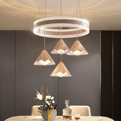 China Modern Attic Chandeliers Led Light Pendant Lamp Round Minimalist Design Home Decor Vintage Lighting Chandelier for sale