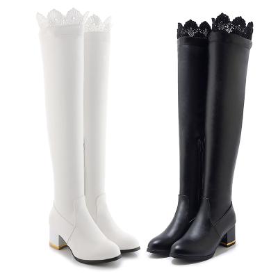 China Autumn Winter Women's Waterproof Riding Boots Square Heels Over - The Knee Boots for sale