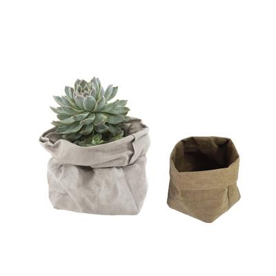 China Modern Durable Kraft Paper Planter Planter Washable Flower Pot for sale