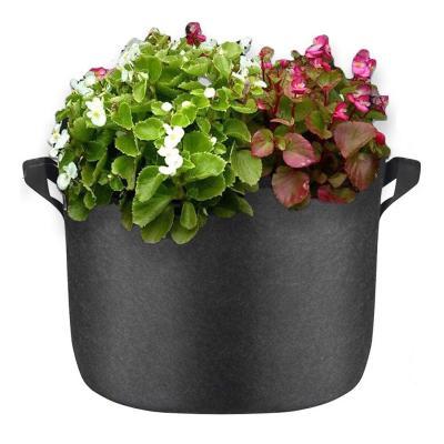 China Fabric Breathable Perfect Custom Low Cost Thicken Fabric Plant Pots With Handle Felt Grow Bag 5gallon for sale