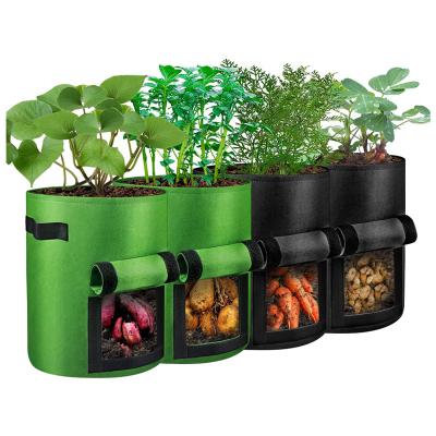 China Cloth Planting Grow Bags Held Cloth Pots For Grow Vegetables, Potato, Carrot Potato Grow Bags 7 Gallon for sale