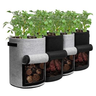 China Non Woven Planter Felt Grow Bags Aeration 10 Gallon Grow Bags 4 Pack Potato Grow Bag 10 Gallon for sale