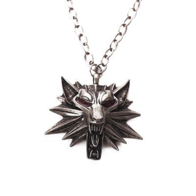 China Vintage Amazon Top Selling Witcher 3 Hunt Game Design Men Wolf Savage Necklace for sale