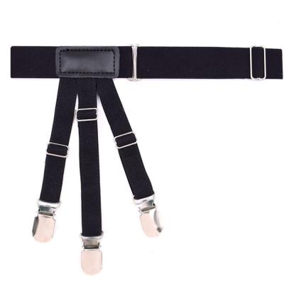 China Adjustable Braces Suspenders Business Men Shirt Stays Wrinkle Free Leg Belt Suspender Men Shirt Holder Sock Stirrup for sale