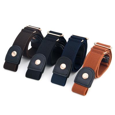 China New Fashional Style Fat Belt Elastic Simple Invisible Lazy Belt No-Buckle Slimming Belt Stretchy Belt for sale