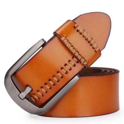 China Custom Men's Belts Fashion Korean Version Genuine Leather Men's Belt Cowboy Pin Leather Belt for sale