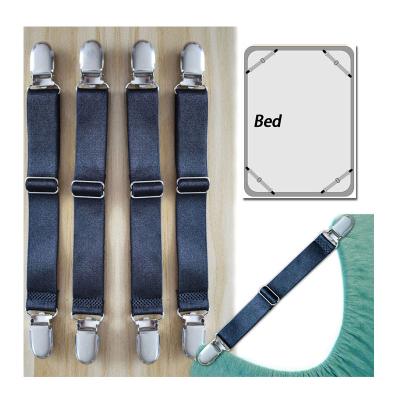 China Adjustable Braces Suspenders Amazon Top Selling Bed Sheet Mattress Cover Clips Clips To Cut Lot Fasteners 4pcs/Bracket for sale