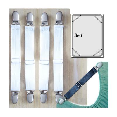 China Adjustable Braces Suspenders Amazon Top Selling Sheet Clip Clips Clips Elastic Mattress Support Clips Keep Sheet Lot 4pcs/Ordered for sale