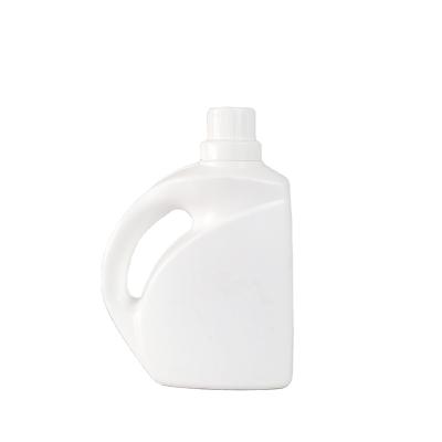 China food & Beverage Packaging 2L 2000ml Empty White Cosmetic Packaging Washing Liquid Bottle Screw Cap HDPE Laundry Detergent Plastic Bottle for sale