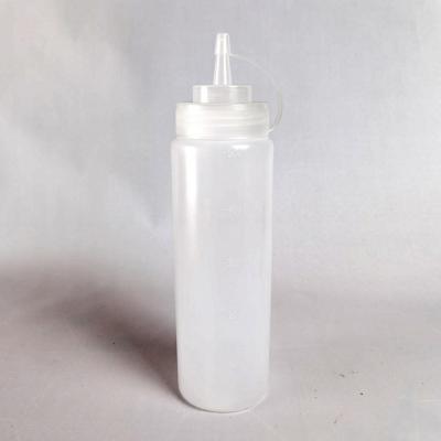 China food & Beverage Packaging HDPE 500ml Condiment Dispenser Salad Dressing Mayonnaise Bottle Labeled Screw Cap Plastic Bottle Honey Bottles for sale