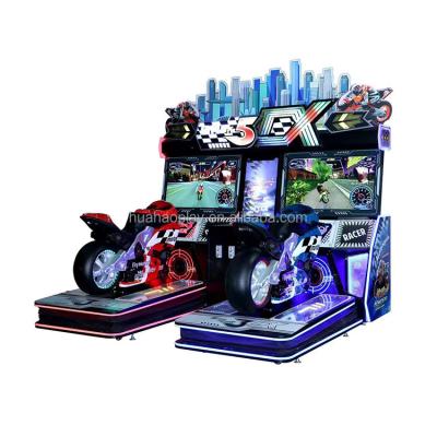 China Dual Metal Racing Car Game Machine Racing Car Arcade Game Machine Coin Operated Motorcycle for sale