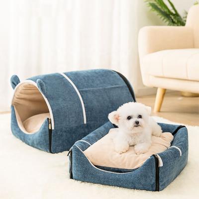 China Warming Pet Cat Dog Soft Nest , Lovely Bear Shaped Bed Warm Cave House, Sleeping Beds For Cats And Dogs for sale