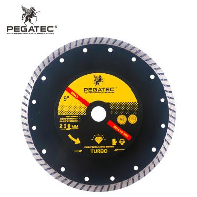 China Marble/Granite/Pegatec Concrete Style Stone Fast Cut Saw Blade 9inch 230mm Diamond Cutting Blade Marble Granite Turbo for sale