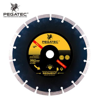 China Concrete 14 Inch 350 Mm No Chipping Diamond Marble Cutting Blade For Granite / Stone / Tile Multiple Function for sale