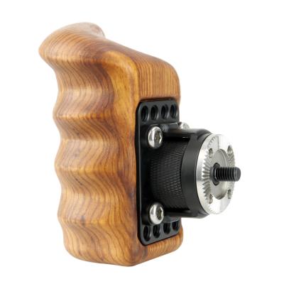 China NICEYRIG Aluminum Alloy+Wooden Camera Grip Wooden Handle with Arri Rosette (Right) for sale