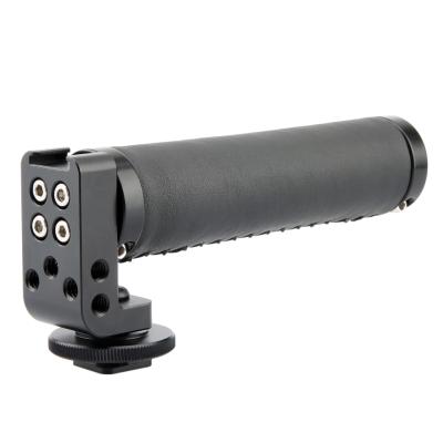 China Aluminum Alloy + Leather NICEYRIG Leather Camera DSLR Grip Top Handle With Hot Shoe for sale