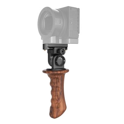 China Niceyrig Aluminum Alloy/Wooden Universal Hand Grip Wooden Camera Camera Handle For Vlog Shooting for sale