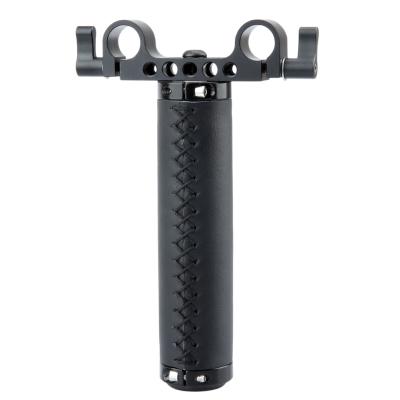 China NICEYRIG Aluminum Alloy/Leather Handle Grip with 15mm Rod Clamp for DSLR Camera Rod Rig Support Rail System for sale