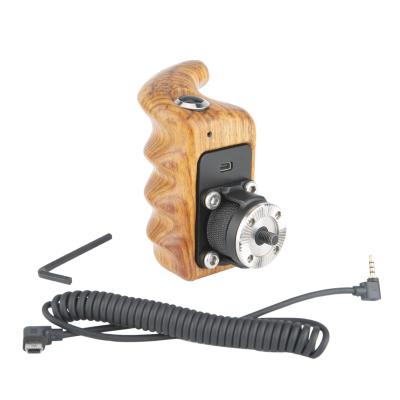 China Niceyrig Aluminum Alloy+Wooden Right Side Grip Handle With Control Button Switch For Panasonic Lumix for sale