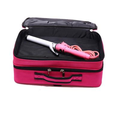 China Durable Factory Custom Makeup Box Case Brush Holder Make Up Organizer Cosmetic Case Can Hold Curling Iron for sale