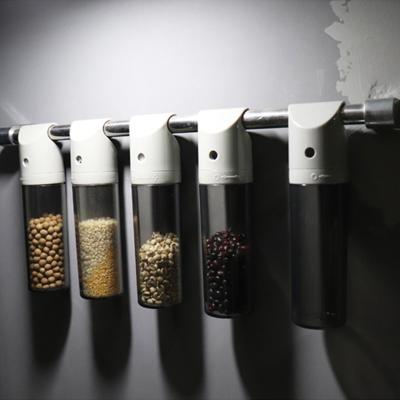 China Modern plastic spice jars spice jar bottle spice jar bottle kitchen wall hanger plastic bottle for sale