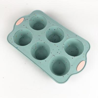 China Viable Roll Tray Cupcake Baking Pan Mold 6 Cup Cake Mold Silicone Mold Baking for sale