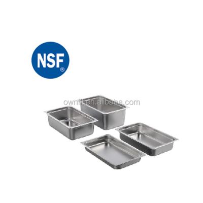 China Hotel restaurant home 1/1 high quality food pan stainless steel GN square saucepan with lid for hotel and restaurant for sale