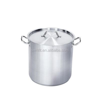 China Sustainable professional aluminum cooking pot cookware set stainless steel sanding pot soup and stock pots for sale