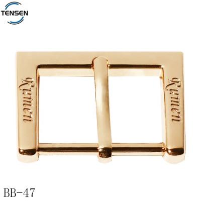 China Nickel Free/Lead Free Wholesale Zinc Alloy Metal Strap Bags Cut Buckle Gold Color Adjustable Luggage Strap Pin Buckle For Hats for sale