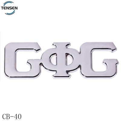 China Chrome Plating Metal Car Sticker 3d Environmental Friendly Custom Logos Embossed Alphabet Letter Truck Badge ABS Emblems for sale