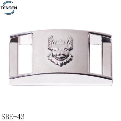 China Wholesale Custom Embossed Zinc Alloy Reversible High Quality Environmentally Friendly Hardware Logo Shoes Decoration Buckle Buckle for sale