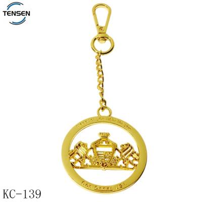 China Promotion Fashion Purse Accessory Brand Environmental Friendly Gold Tags Round Shape Handbags Combine Logo Key Chains Manufacturer for sale