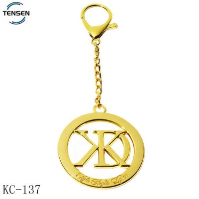 China New Arrival Design Customized Metal Environmental Friendly Logo New Arrival Gold Round Key Chain Hang Tags Plate For Leather Bags for sale