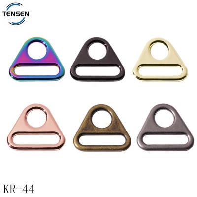 China Environmentally friendly zinc alloy wholesale multicolor swimwear triangle hardware bags brand strap adjuster accessory rings buckle for sale