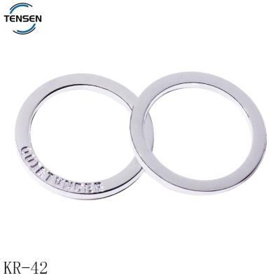 China Environmental Friendly Fashion Custom Stamping Name O Rings Material Swimwear Decoration Round Closed Snap Ring Clips For Bags for sale