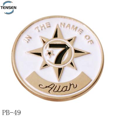 China 3D Maker Made Apparel Round Pin Button Alloy Swimwear Hard Enamel Logo Label Badge With Safety Pins for sale