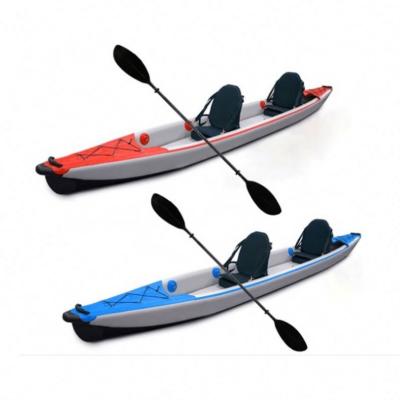 China Max Inflatable Raft Kayak Hull PVC 3D 2 Person Inflatable Fishing Kayak for sale