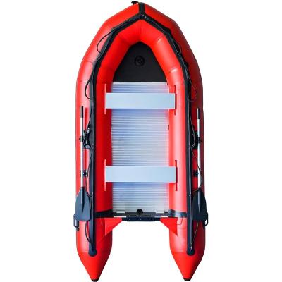 China DropStitch Fabric + Heavy Duty PVC 3D MAX Inflatable Boat Aluminum Floor Transom 4 Person Aluminum Professional Saltwater Fishing Boat for sale