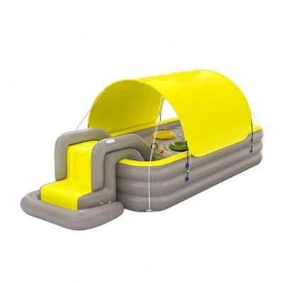 China Outdoor Use 3D Max Large Outdoor Family Sunshade Folding Automatic Inflatable Swimming Pool Baby Swimming Pool for sale