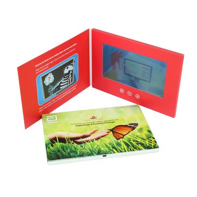 China Other 2019 Video Brochure Touch Screen 4.3 Component Paper 7 Inch LCD Video Digital Handmade Brochure for sale