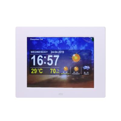 China Big Screen Radio Calendar Clock For Older 1024*768 IPS Digital Alarm Clock Mirror for sale