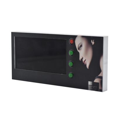 China 7 Inch Shelf LCD Screen POS Advertising VCR With Printing Point Of Sale Display Stand for sale