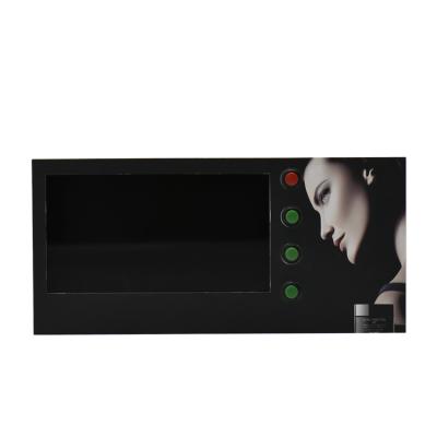 China Indoor 7 Inch POS Cardboard Display Pop Display With Built-in LCD VCR For Supermarket Shelf for sale