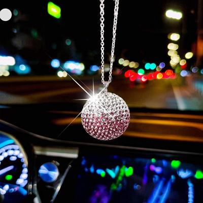 China Bling Cute Crystal Ball for Car Rear View Mirror, Car Decor Rearview Mirror Hanging Accessories, Lucky Crystal Sun Catcher Ornament C for sale