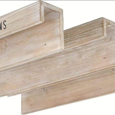 China Wood JIA MU JIA eco friendly solid wood shelf hang wall shelf for sale